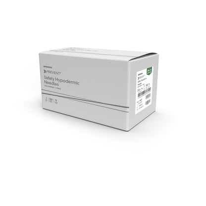 Safety Hypodermic Needle McKesson Prevent® 1-1/2 Inch Length 21 Gauge Ultra Thin Wall Hinged Safety Needle