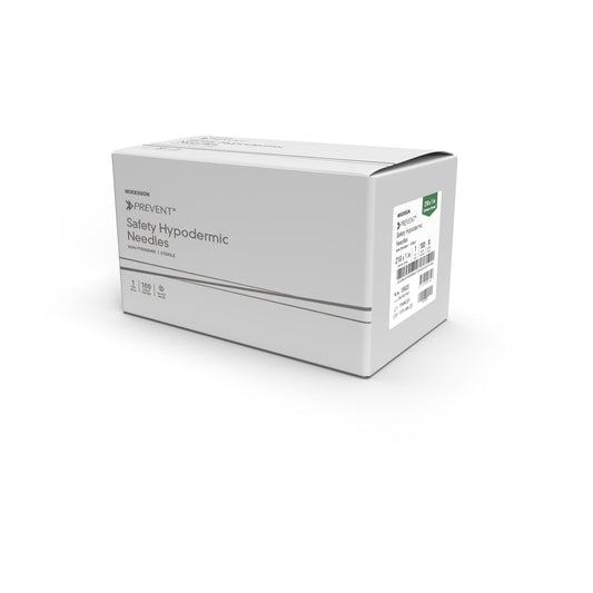 Safety Hypodermic Needle McKesson Prevent® 5/8 Inch Length 25 Gauge Ultra Thin Wall Hinged Safety Needle