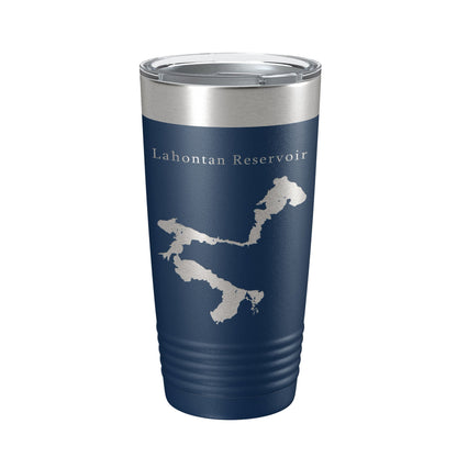 Lahontan Reservoir Tumbler Lake Map Travel Mug Insulated Laser Engraved Coffee Cup Nevada 20 oz-8