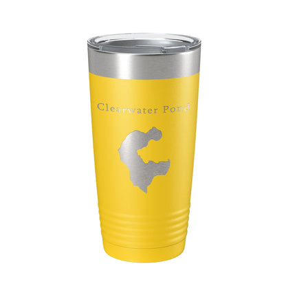 Clearwater Pond Lake Map Tumbler Travel Mug Insulated Laser Engraved Coffee Cup Maine 20 oz-4