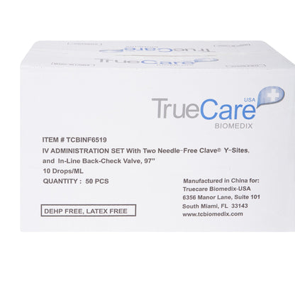 IV Pump Set McKesson Pump 2 Ports 10 Drops / mL Drip Rate Without Filter 97 Inch Tubing Solution Without Flow Regulator