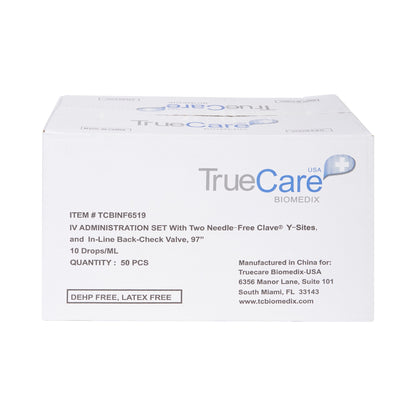 IV Pump Set McKesson Pump 2 Ports 10 Drops / mL Drip Rate Without Filter 97 Inch Tubing Solution Without Flow Regulator