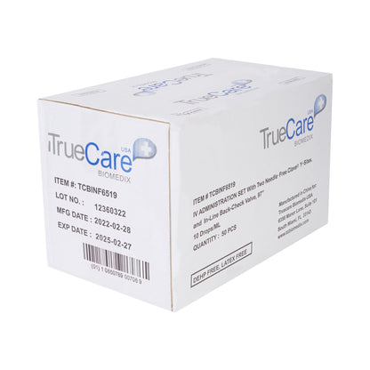 IV Pump Set McKesson Pump 2 Ports 10 Drops / mL Drip Rate Without Filter 97 Inch Tubing Solution Without Flow Regulator