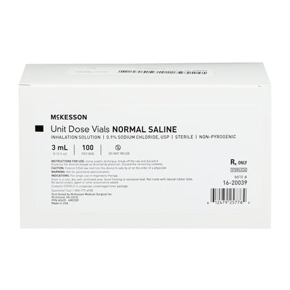 McKesson Sodium Chloride, Preservative Free 0.9% Solution 3 mL