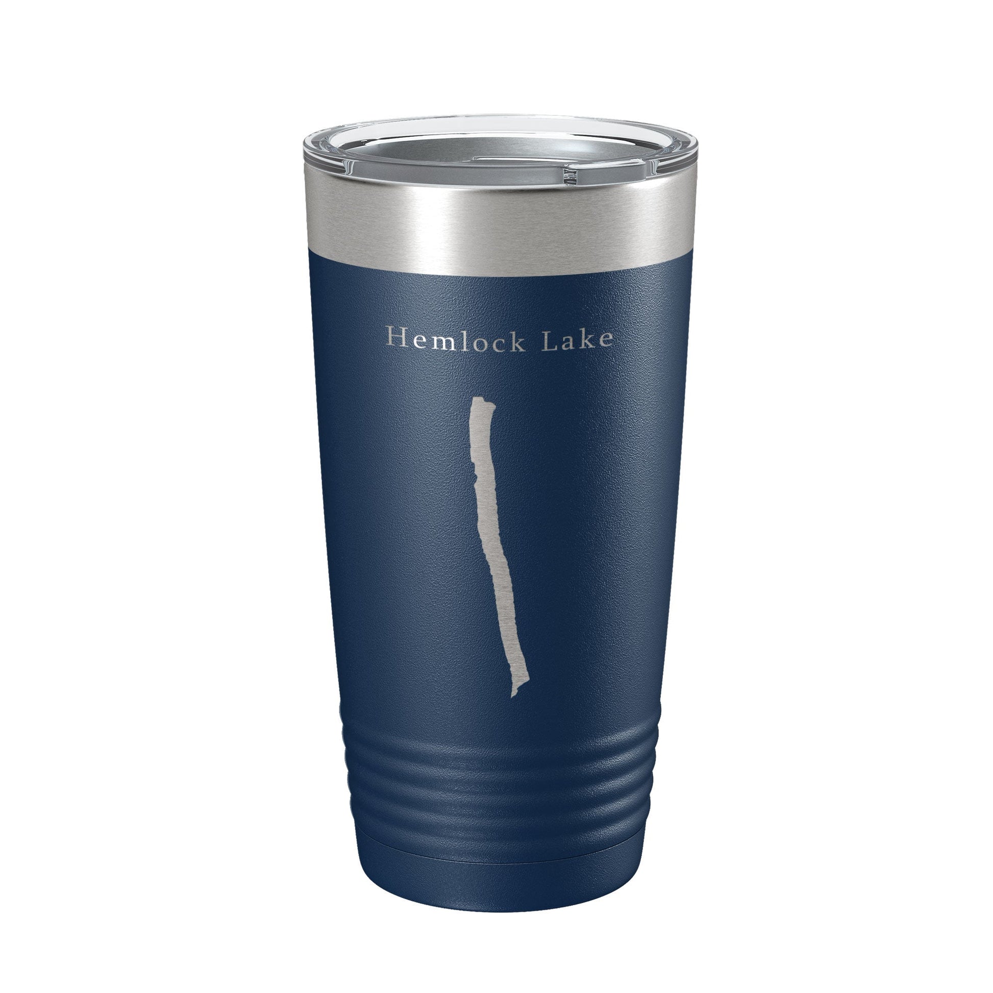 Hemlock Lake Map Tumbler Travel Mug Insulated Laser Engraved Coffee Cup New York 20 oz-2