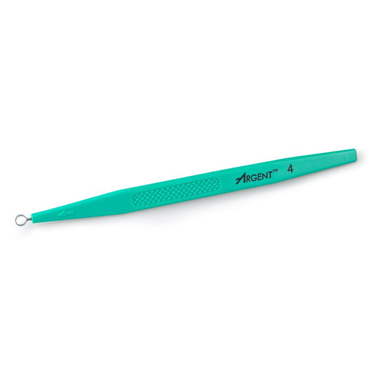Dermal Curette McKesson 5-1/2 Inch Length Flat Textured Handle 4 mm Tip Semi-Sharp Loop Tip