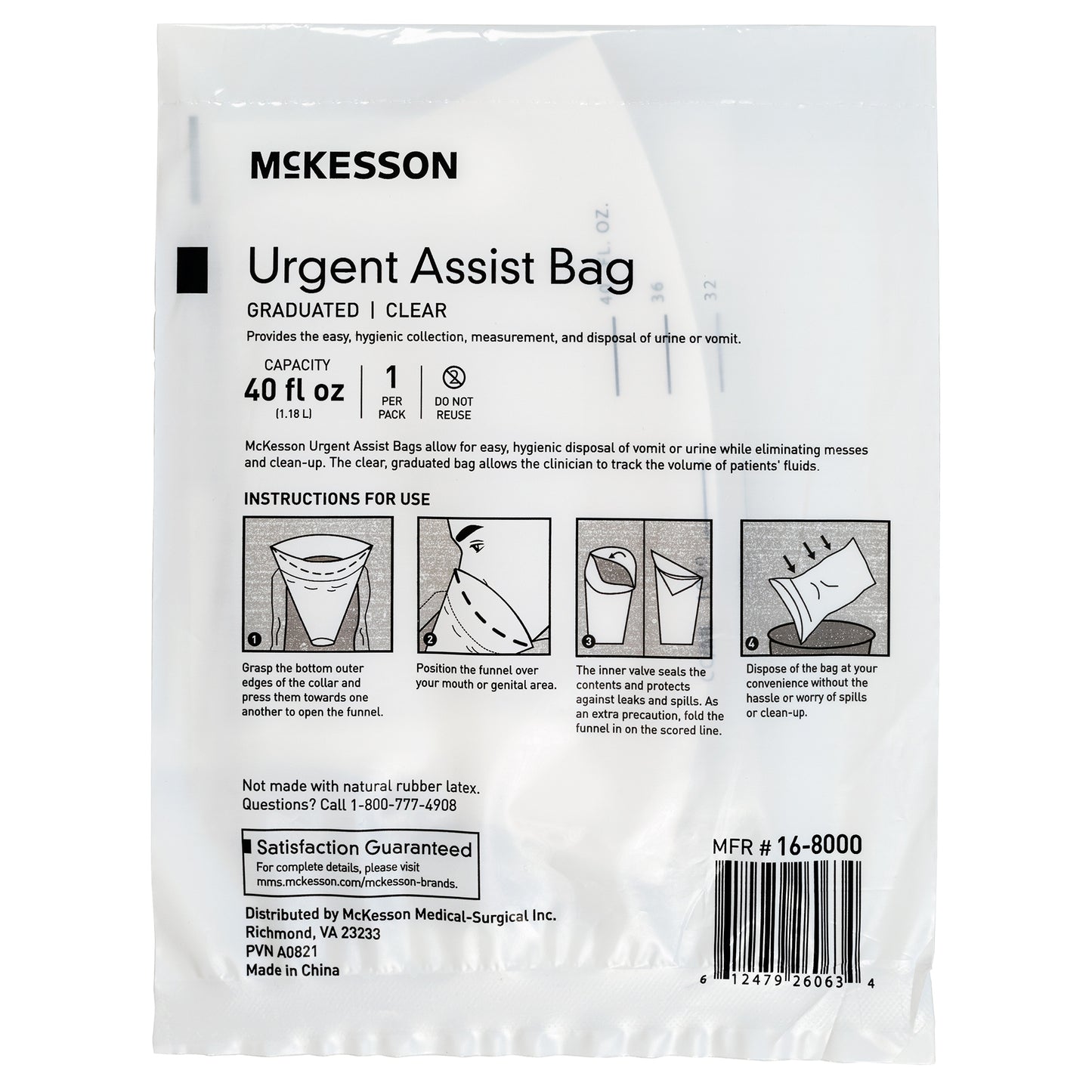 Emesis Bag McKesson 40 oz. Clear