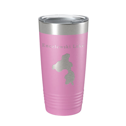 Encelewski Lake Map Tumbler Travel Mug Insulated Laser Engraved Coffee Cup Alaska 20 oz-14