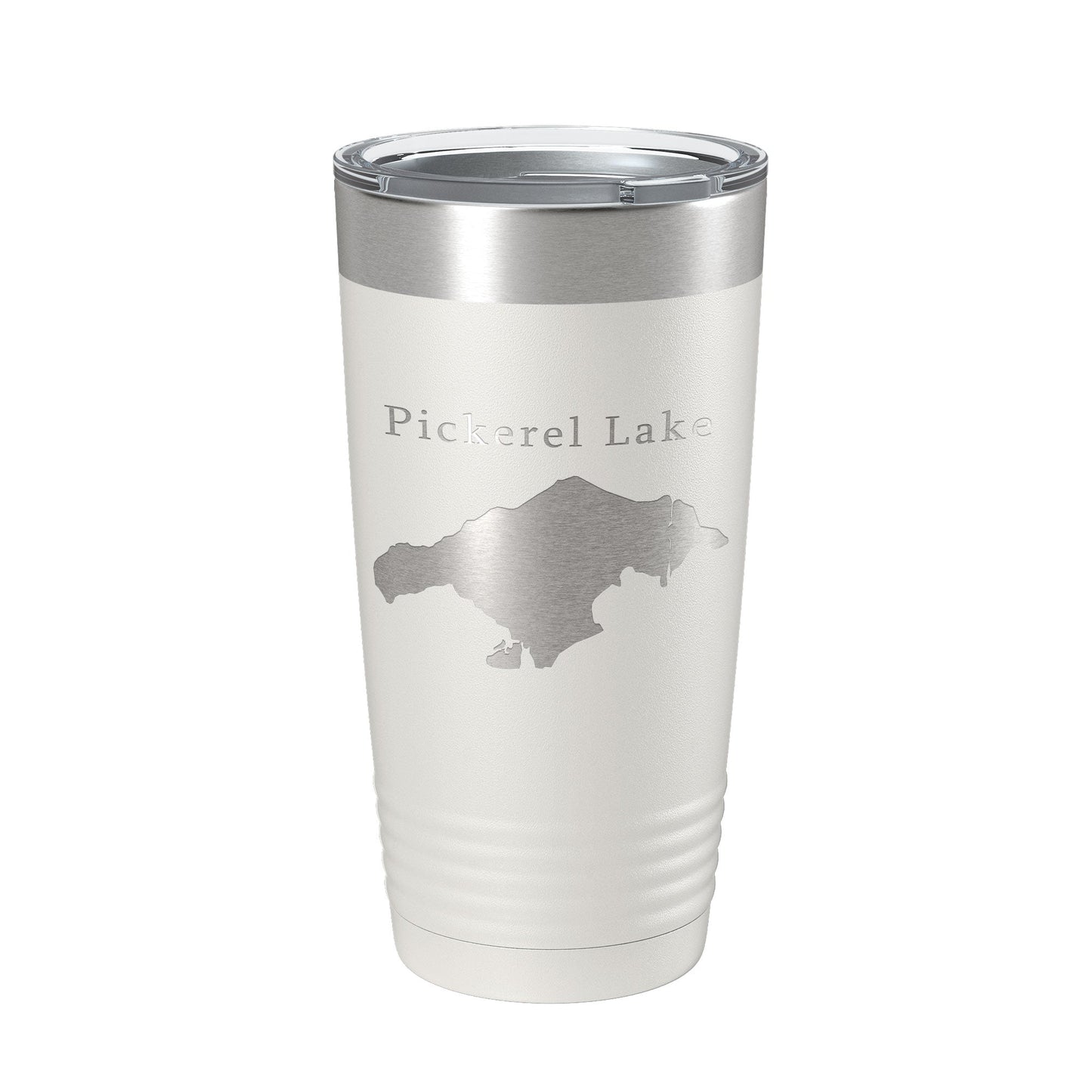 Pickerel Lake Map Tumbler Travel Mug Insulated Laser Engraved Coffee Cup Michigan 20 oz-7