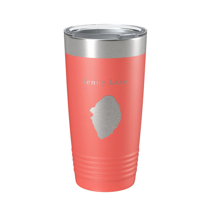 Jenny Lake Map Tumbler Travel Mug Insulated Laser Engraved Coffee Cup Grand Teton Wyoming 20 oz-20