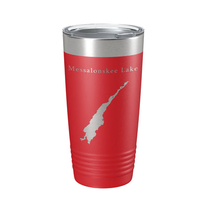 Messalonskee Lake Map Tumbler Travel Mug Insulated Laser Engraved Coffee Cup Maine 20 oz-10