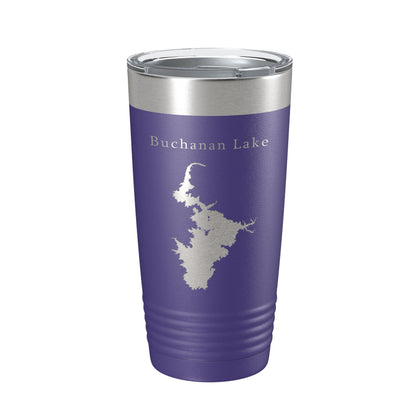 Buchanan Lake Map Tumbler Travel Mug Insulated Laser Engraved Coffee Cup Texas 20 oz-15
