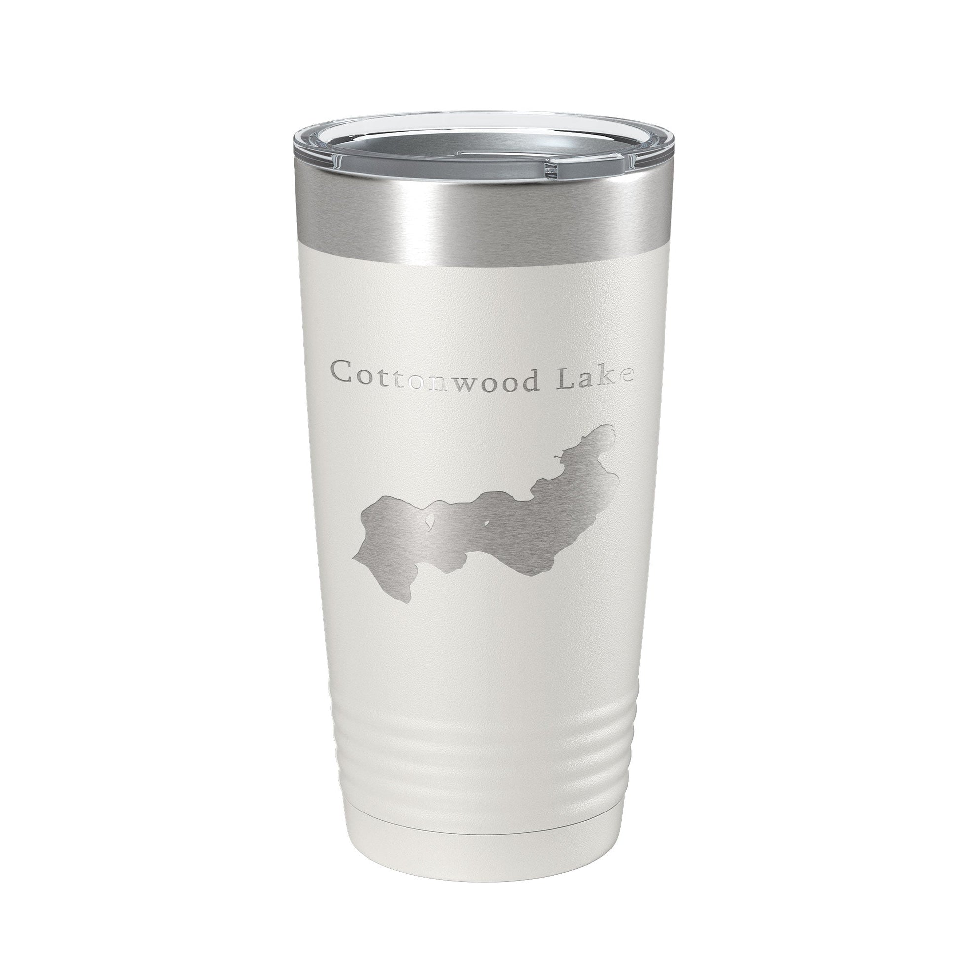 Cottonwood Lake Map Tumbler Travel Mug Insulated Laser Engraved Coffee Cup Alaska 20 oz-1