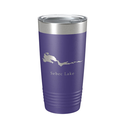 Sebec Lake Map Tumbler Travel Mug Insulated Laser Engraved Coffee Cup Maine 20 oz-15