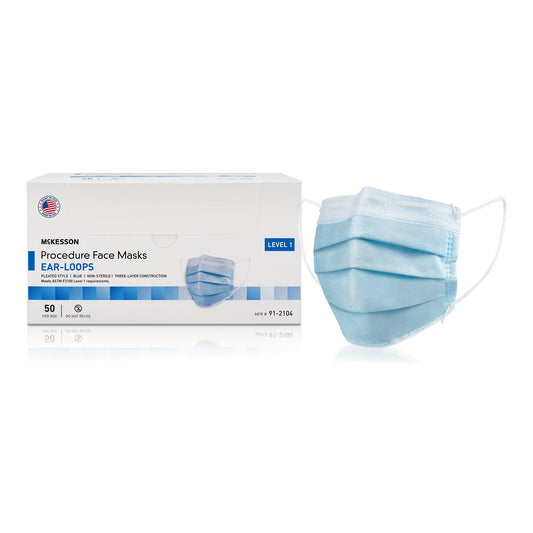 Procedure Mask McKesson ASTM Level 1 Earloops One Size Fits Most