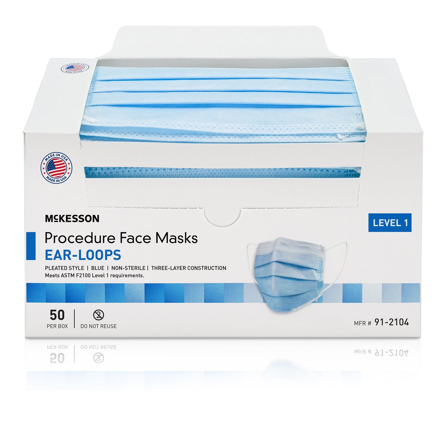 Procedure Mask McKesson ASTM Level 1 Earloops One Size Fits Most