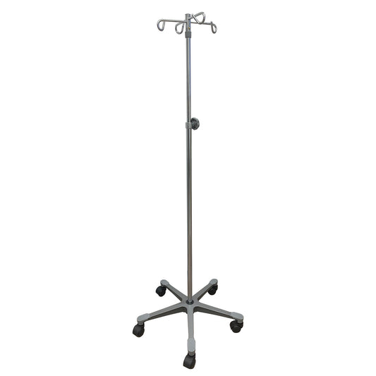IV Stand Floor Stand 4 Hooks 5 Legs with Casters