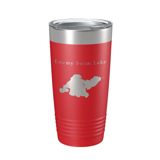 Enemy Swim Lake Map Tumbler Travel Mug Insulated Laser Engraved Coffee Cup South Dakota 20 oz-10