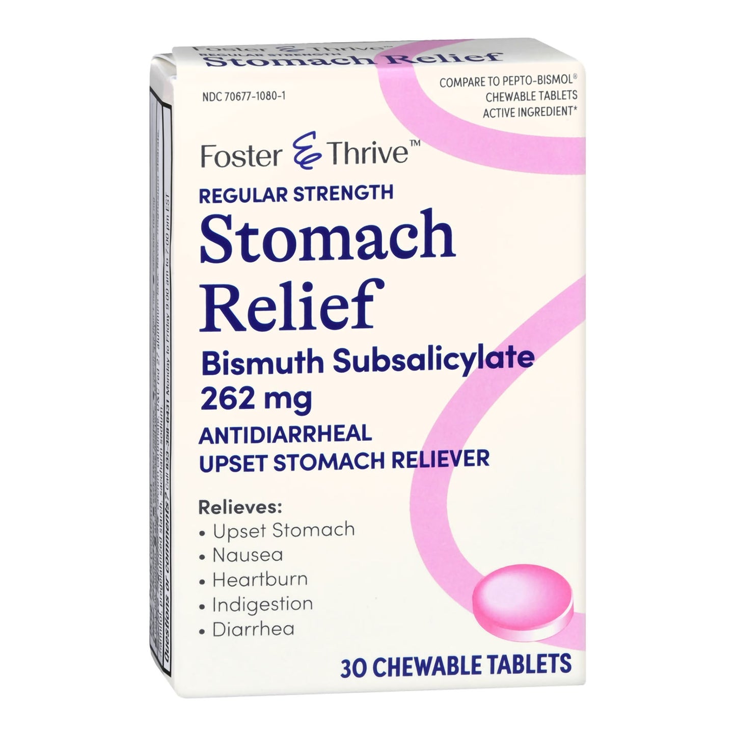 Anti-Diarrheal Foster & Thrive™ 262 mg Strength Chewable Tablet 30 per Box