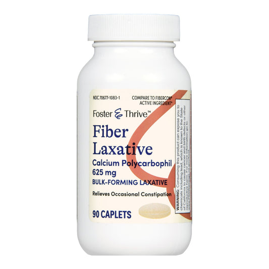 Laxative Foster & Thrive™ Unflavored Caplet 90 per Bottle 625 mg Strength Calcium Polycarbophil