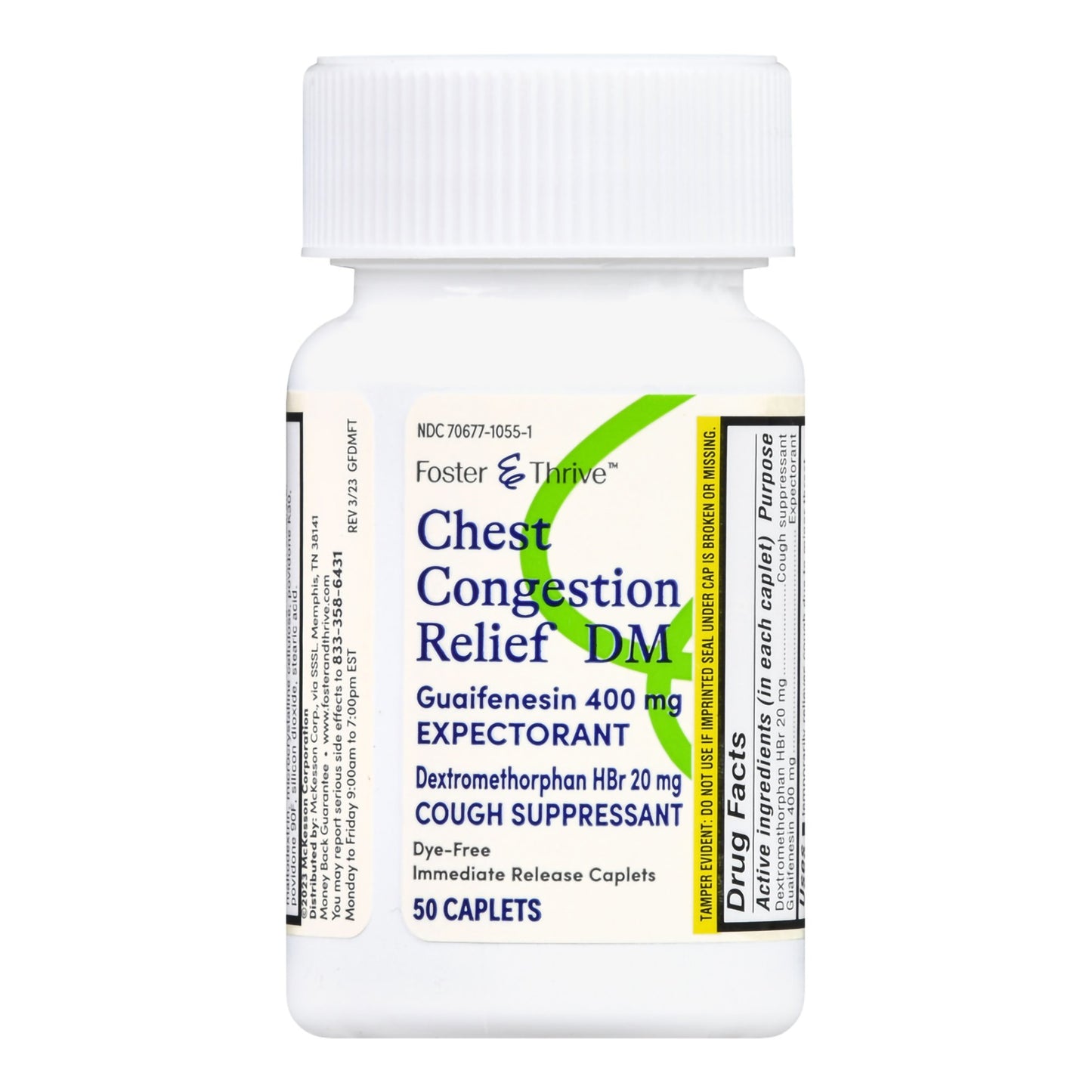 Cold and Cough Relief Foster & Thrive™ 400 mg - 20 mg Strength Tablet 50 per Box