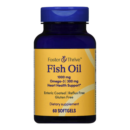 Omega 3 Supplement Foster & Thrive™ Fish Oil 1,000 mg Strength Softgel 60 per Bottle