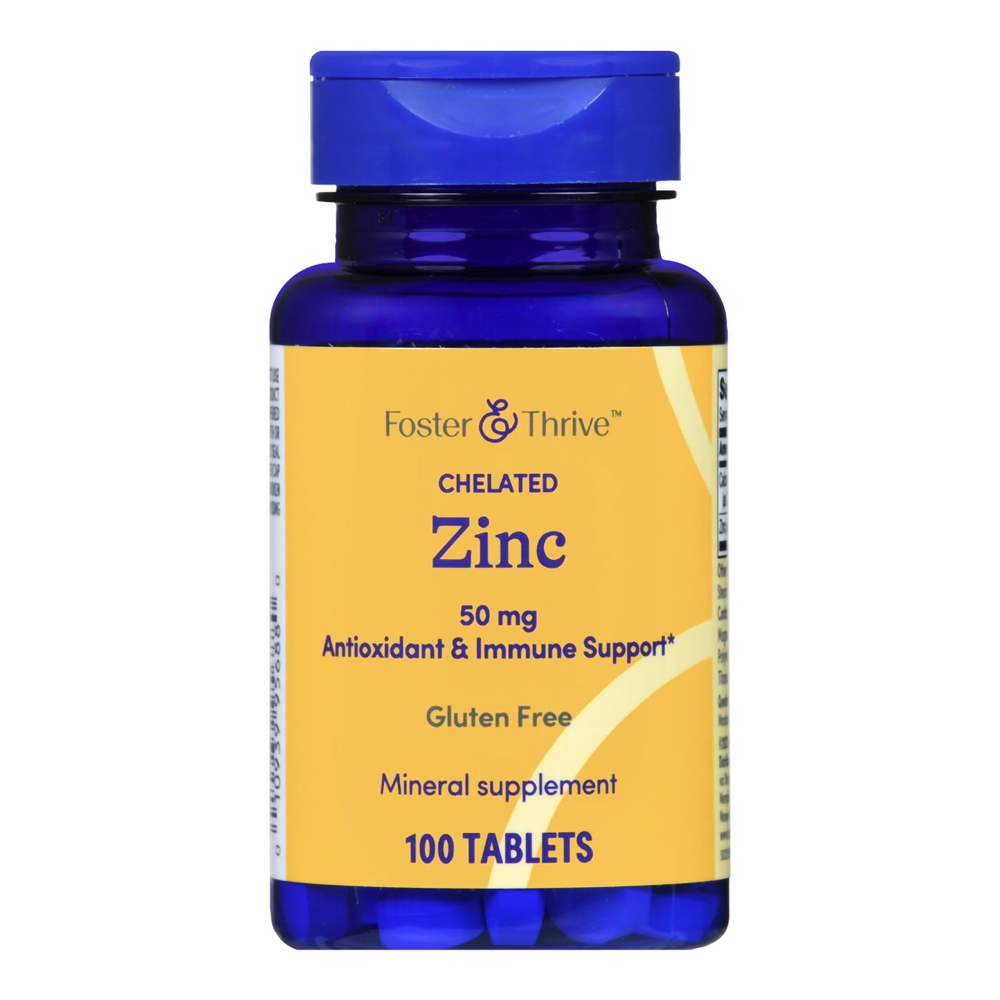 Mineral Supplement Foster & Thrive™ Zinc Gluconate 50 mg Strength Tablet 100 per Bottle Unflavored