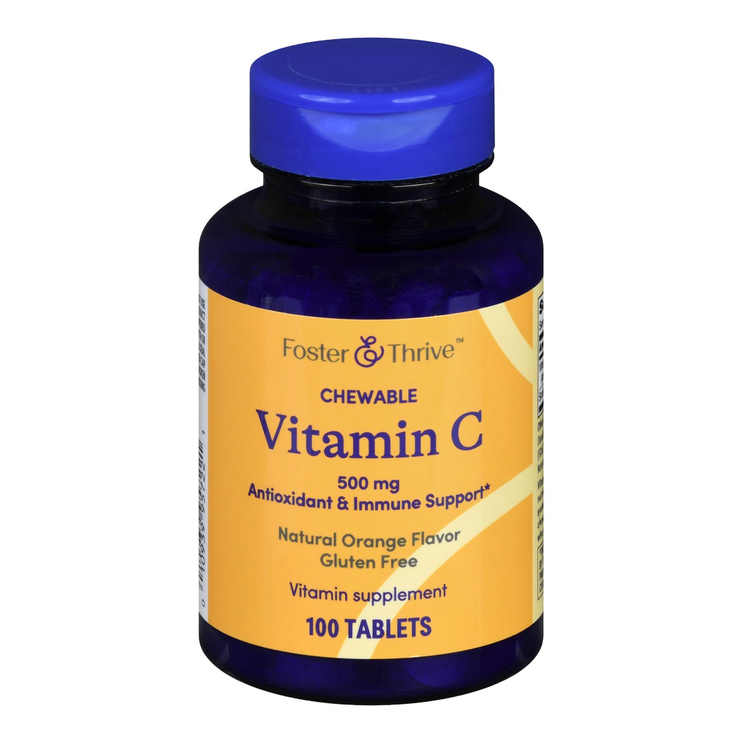 Vitamin C Supplement Foster & Thrive™ Ascorbic Acid 500 mg Strength Chewable Tablet 100 per Bottle