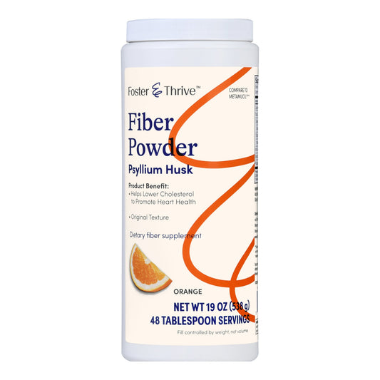Fiber Supplement Foster & Thrive™ Orange Flavor Powder 19 oz. Psyllium Husk