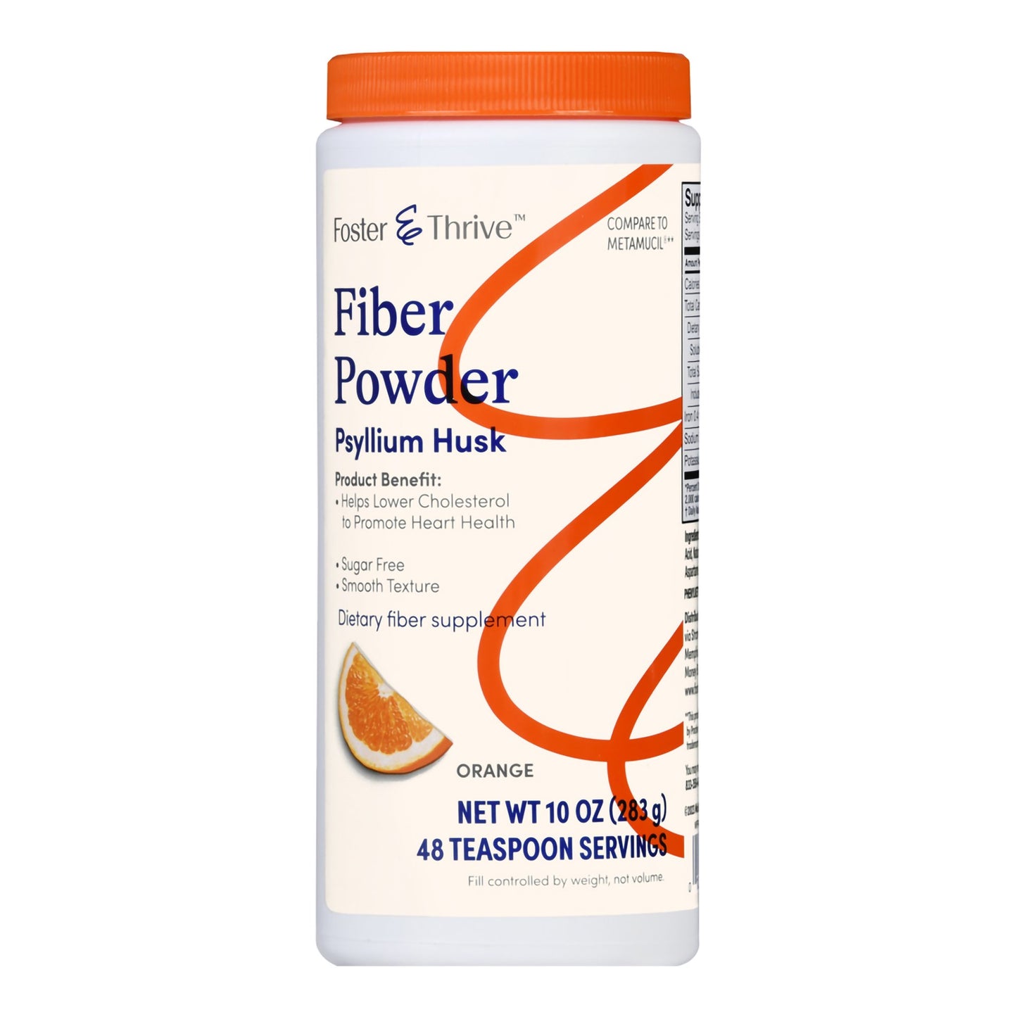 Fiber Supplement Foster & Thrive™ Orange Flavor Powder 10 oz. Psyllium Husk