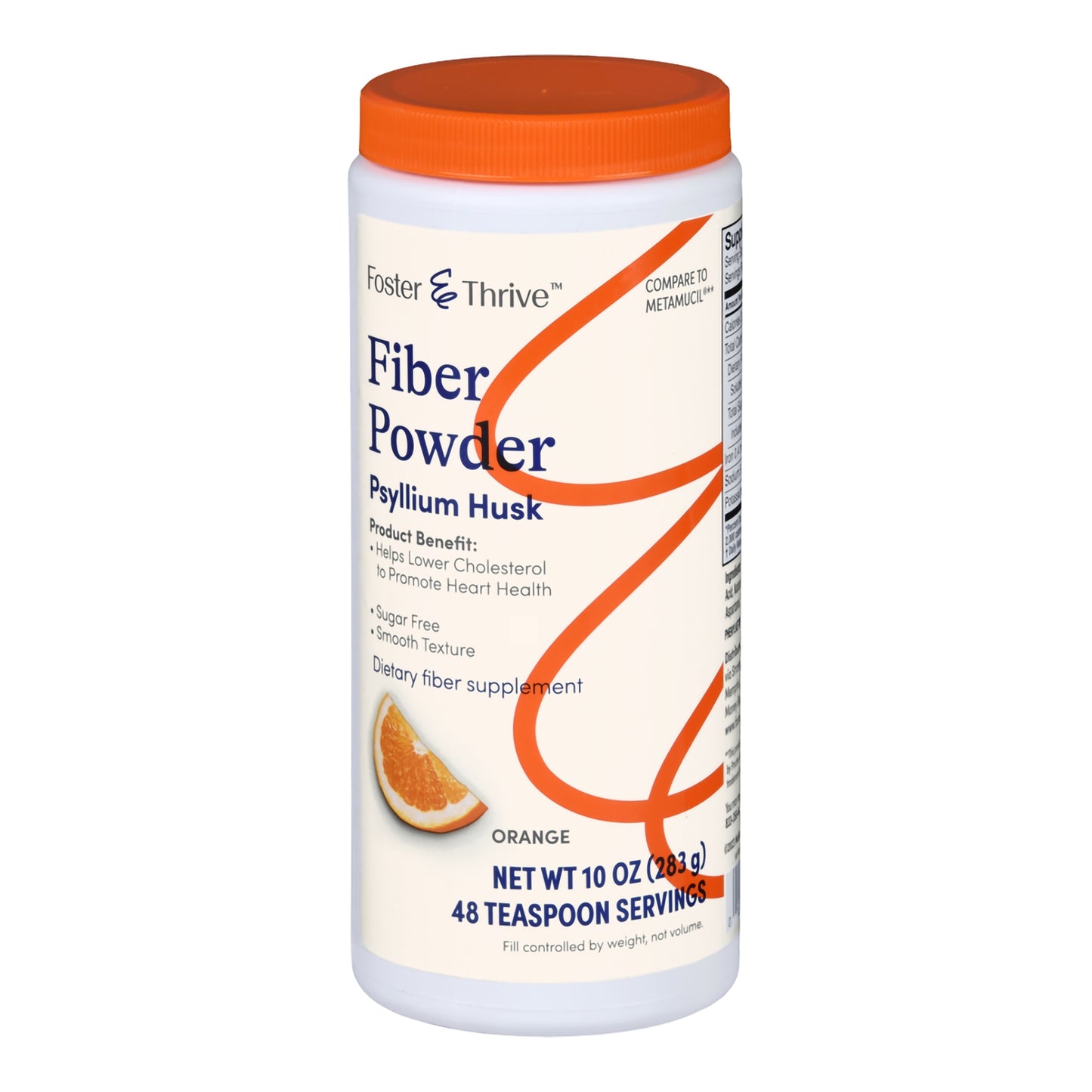 Fiber Supplement Foster & Thrive™ Orange Flavor Powder 10 oz. Psyllium Husk