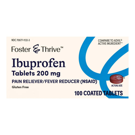Pain Relief Foster & Thrive™ 200 mg Strength Ibuprofen Tablet 100 per Bottle