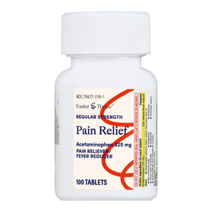 Pain Relief Foster & Thrive™ 325 mg Strength Acetaminophen Tablet 100 per Bottle