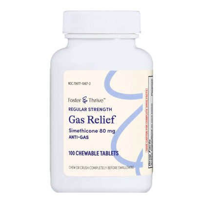 Gas Relief Foster & Thrive™ 80 mg Strength Chewable Tablet 100 Tablets