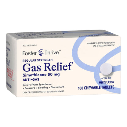 Gas Relief Foster & Thrive™ 80 mg Strength Chewable Tablet 100 Tablets
