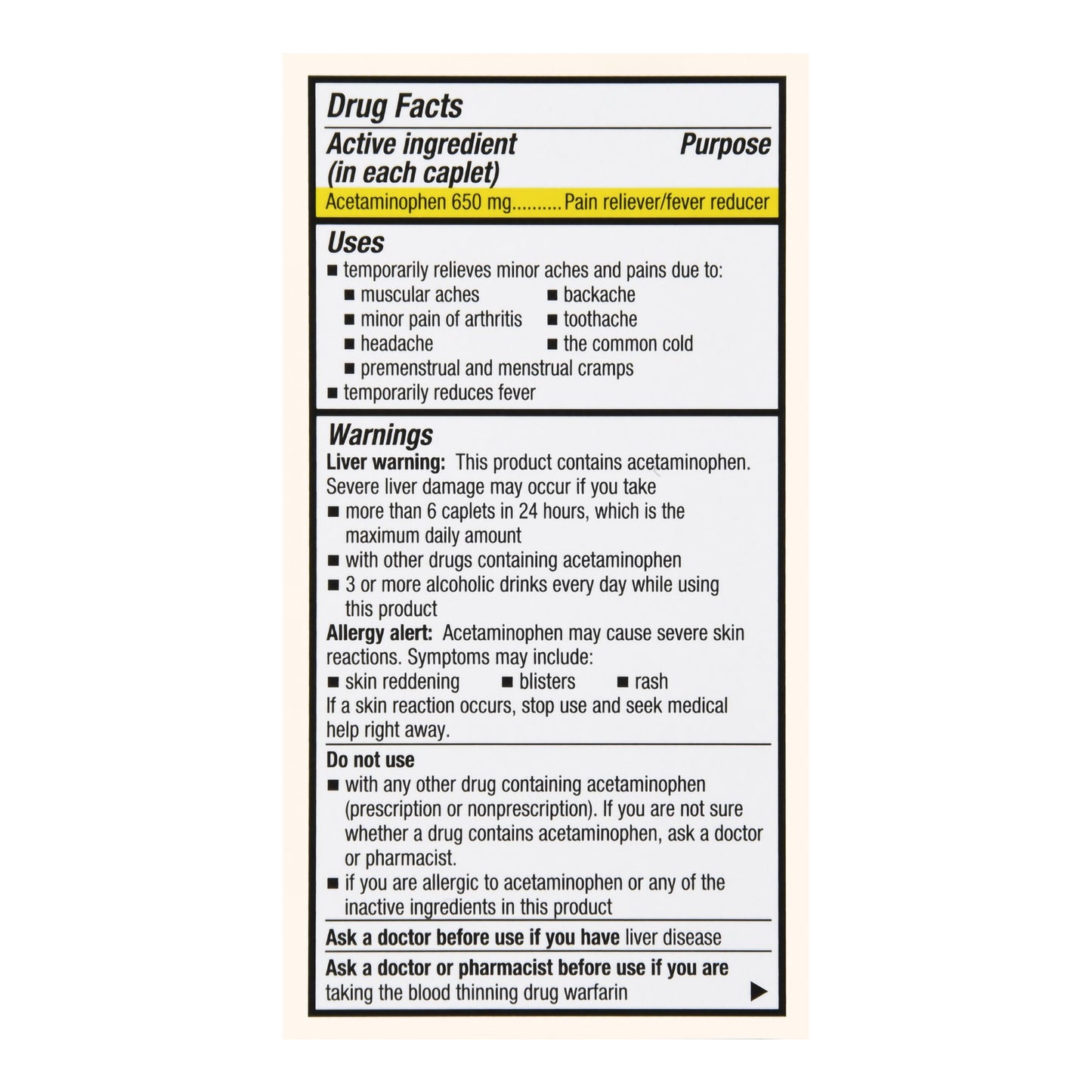 Pain Relief Foster & Thrive™ 650 mg Strength Acetaminophen Capsule 100 Per Bottle