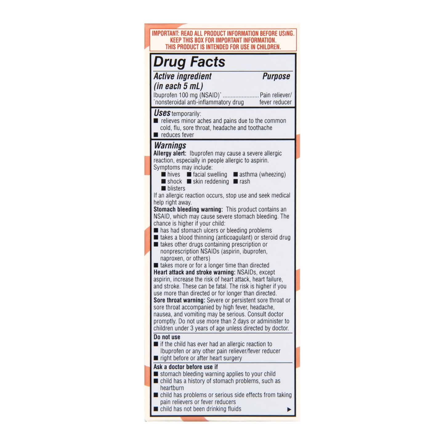 Children's Pain Relief Foster & Thrive™ 100 mg / 5 mL Strength Ibuprofen Oral Suspension 4 oz.