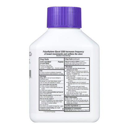 Laxative Foster & Thrive™ Unflavored Powder 17.9 oz. 17 Gram Strength Polyethylene Glycol 3350