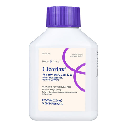 Laxative Foster & Thrive™ Unflavored Powder 17.9 oz. 17 Gram Strength Polyethylene Glycol 3350