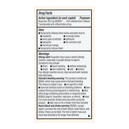 Pain Relief Foster & Thrive™ 200 mg Strength Ibuprofen Caplet 100 per Bottle