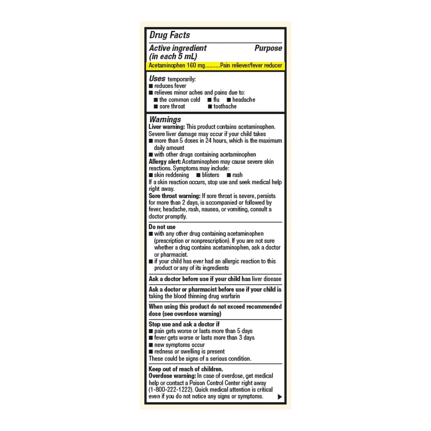 Children's Pain Relief Foster & Thrive™ 160 mg / 5 mL Strength Acetaminophen Oral Suspension 4 oz.