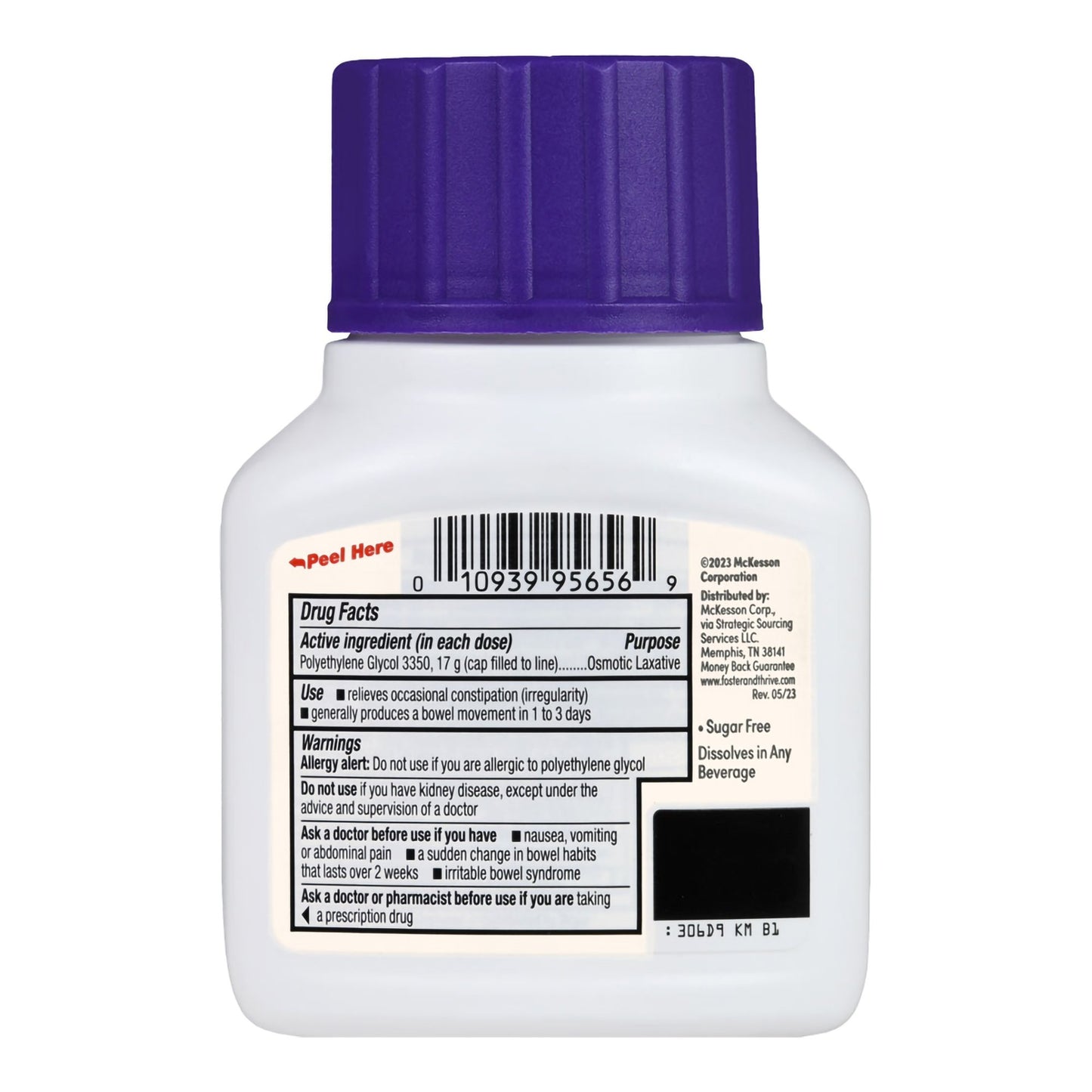 Laxative Foster & Thrive™ Powder 4.1 oz. 17 Gram Strength Polyethylene Glycol 3350