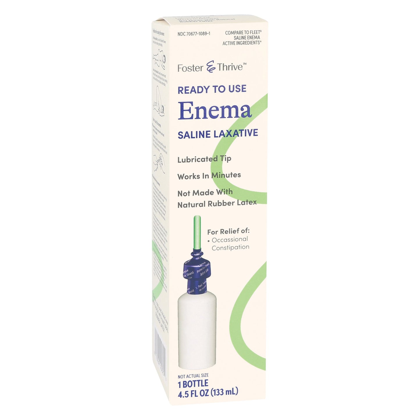 Enema Foster & Thrive™ 4.5 oz. 19 Gram - 7 Gram Strength Monobasic Sodium Phosphate / Dibasic Sodium Phosphate