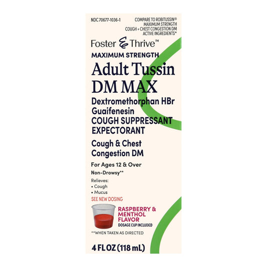 Cold and Cough Relief Foster & Thrive™ 20 mg; 400 mg / 20 mL Strength Liquid 4 oz.