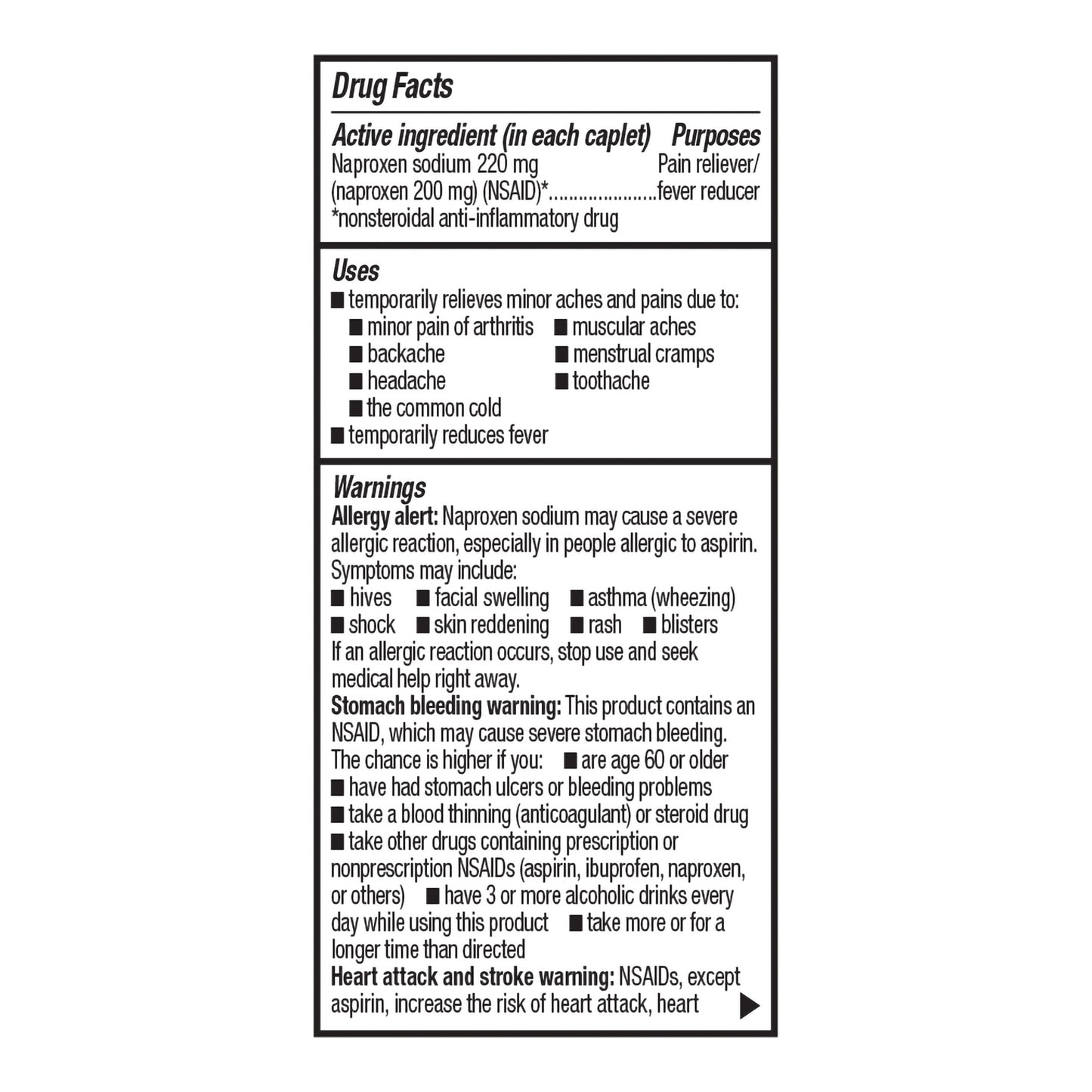 Pain Relief Foster & Thrive™ 220 mg Strength Naproxen Sodium Tablet 50 per Bottle