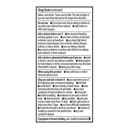 Pain Relief Foster & Thrive™ 220 mg Strength Naproxen Sodium Tablet 50 per Bottle