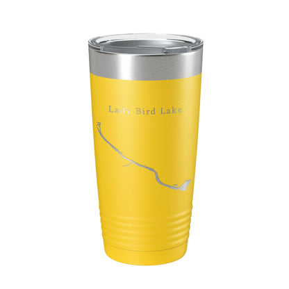 Lady Bird Lake Map Tumbler Travel Mug Insulated Laser Engraved Coffee Cup Austin Texas 20 oz-4