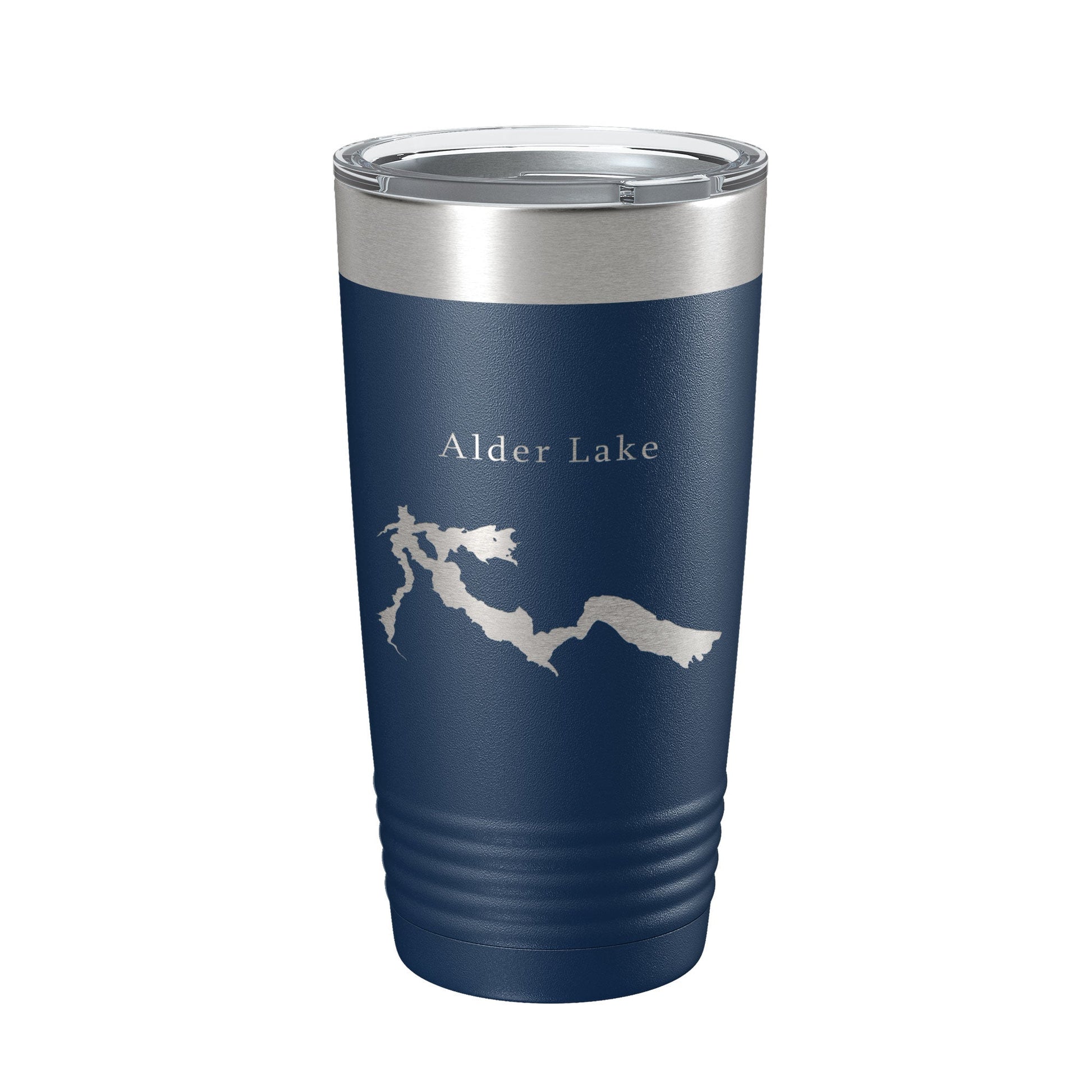Alder Lake Map Tumbler Travel Mug Insulated Laser Engraved Coffee Cup Washington 20 oz-2