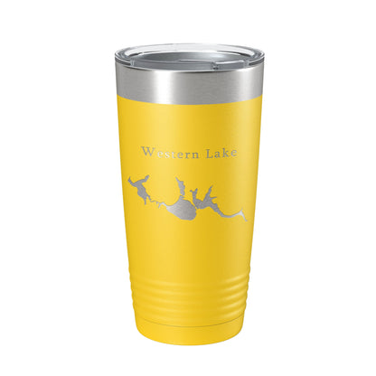 Western Lake Map Tumbler Travel Mug Insulated Laser Engraved Coffee Cup Florida 20 oz-19
