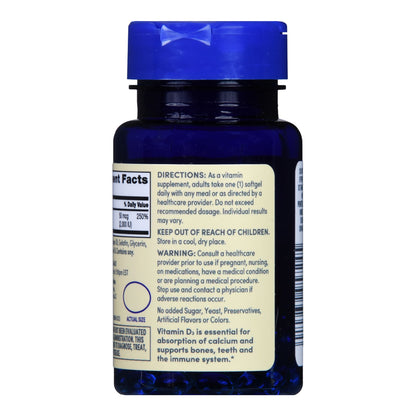 Vitamin Supplement Foster & Thrive™ Vitamin D3 2,000 IU Strength Softgel 100 per Bottle
